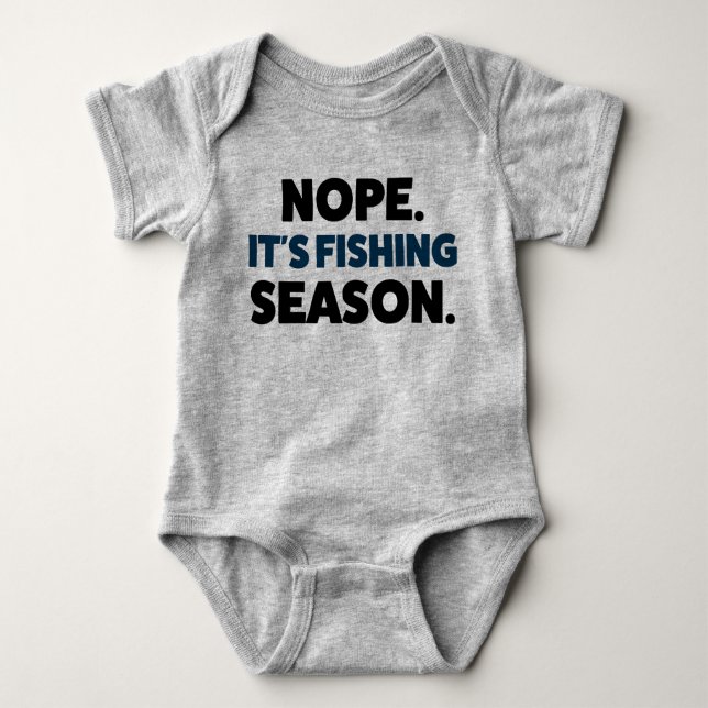 Funny Baby Fishing Jersey Bodydräkt Shirt T (Framsida)