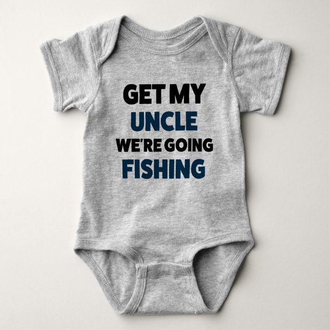 Funny Baby Fishing Jersey Bodydräkt Shirt T (Framsida)