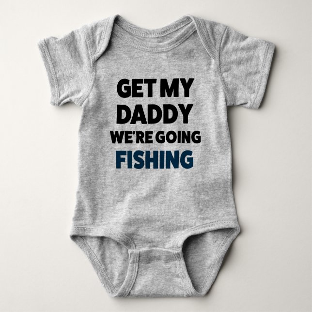 Funny Baby Fishing Jersey Bodydräkt Shirt T (Framsida)