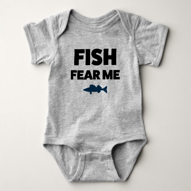 Funny Baby Fishing Jersey Bodydräkt Shirt T Shirt (Framsida)