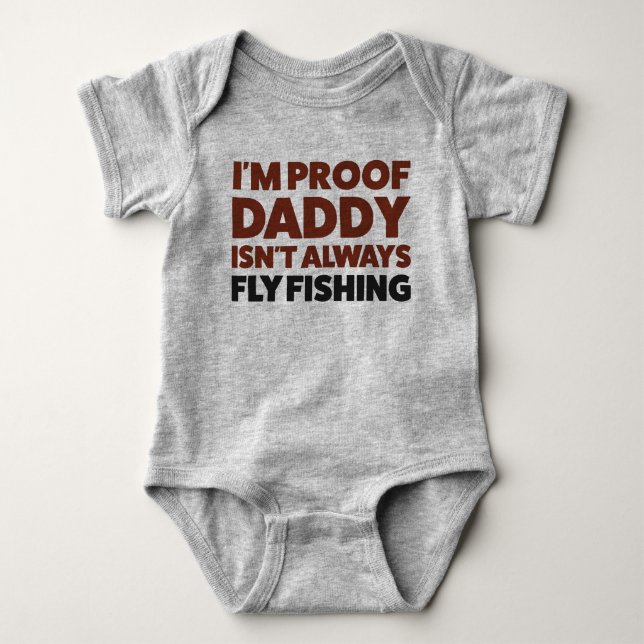 Funny Baby Flygfiske Jersey Bodydräkt Shirt T Shirt (Framsida)