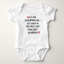 Funny Baby Gift, Zweisprachig Message, Customized