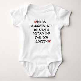 Funny Baby Gift, Zweisprachig Message, Customized T Shirt