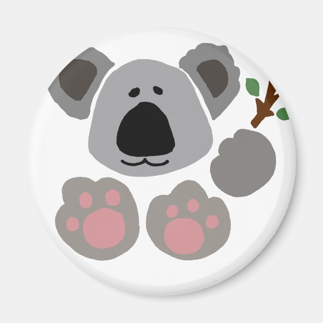 Funny Baby Koala Bear Art Magnet (Framsidan)