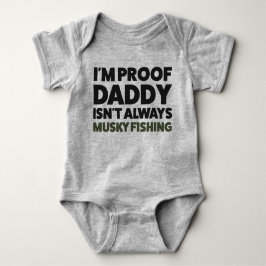Funny Baby Musky Fishing Jersey Bodydräkt Shirt T