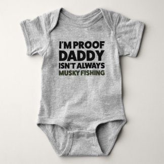 Funny Baby Musky Fishing Jersey Bodydräkt Shirt T Shirt