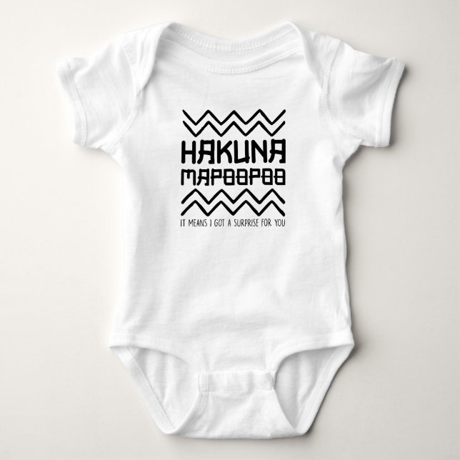 Funny Baby Onsie Hakuna Mapoo, Surprise Gift T Shirt (Framsida)