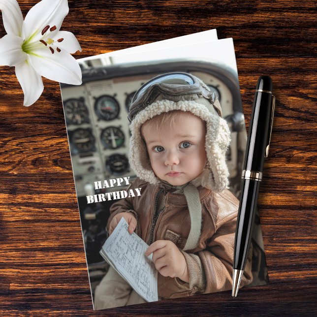 Funny Baby Pilot Birthday Cute Aviation Humor Kort (Skapare uppladdad)