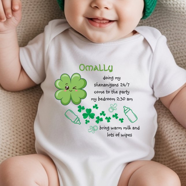 Funny Baby Quote Green Clover St Patricks T Shirt (Skapare uppladdad)