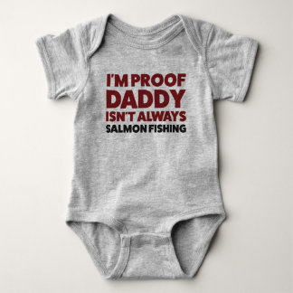 Funny Baby Salmon Fishing Jersey Bodydräkt Shirt T Shirt