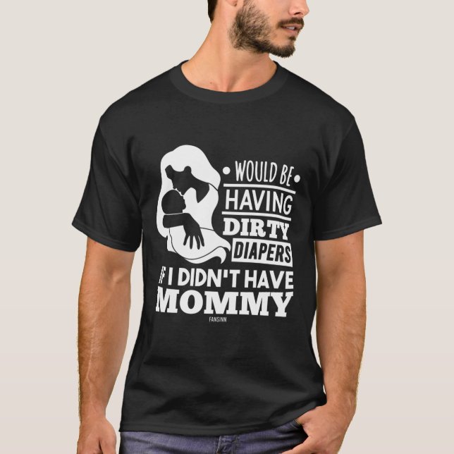 Funny Baby Sayed Gravid Mami T- T Shirt (Framsida)