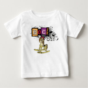 Funny baby sten på rockande häst T T-shirt