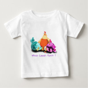 Funny Baby T-Shirt Chickens som väntar på kläckägg