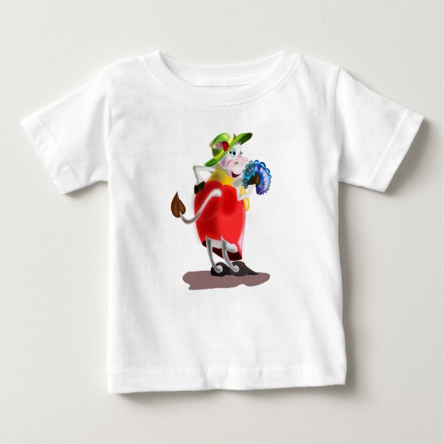 Funny Baby T-Shirt med modern kummel (Framsida)