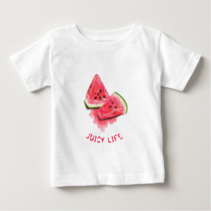 Funny Baby T-Shirt med Sweet Watermelon Delar