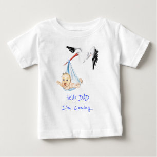 Funny Baby T-Shirt Stork Carriage Baby Anpassnings