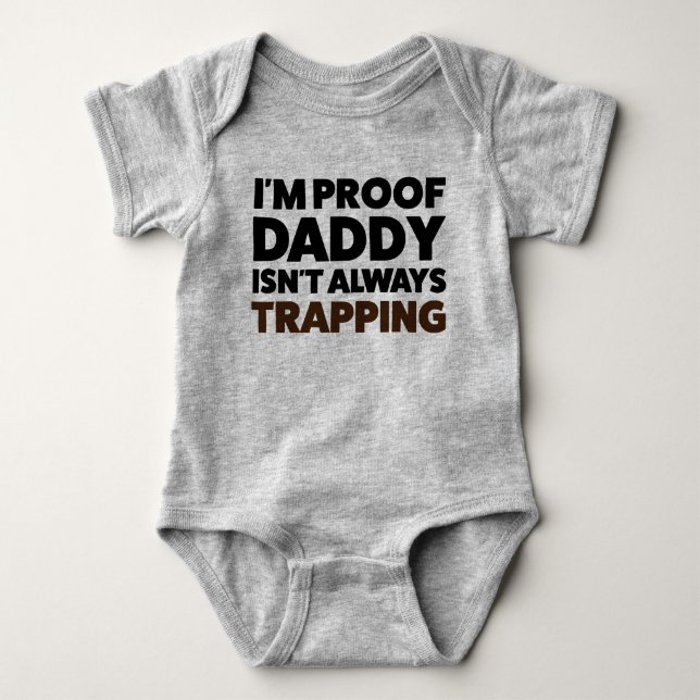 Funny Baby Trapping Jersey Bodydräkt Shirt T (Framsida)