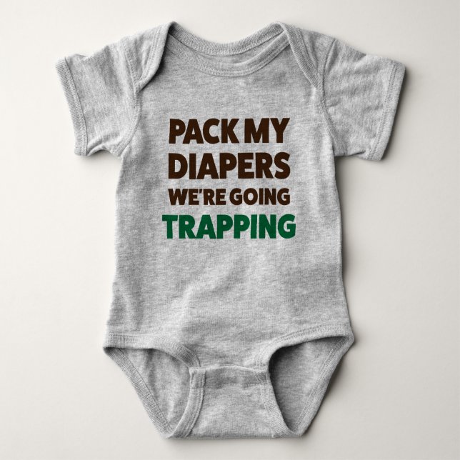 Funny Baby Trapping Jersey Bodydräkt Shirt T Shirt (Framsida)