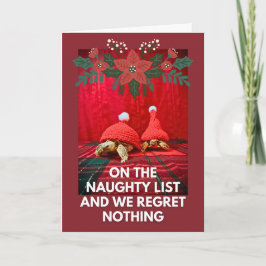 Funny Baby Turtles Best Friends Naughty List Kort