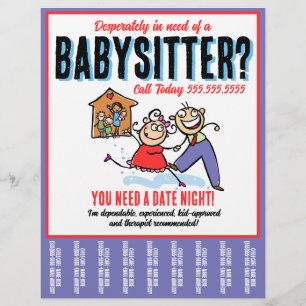 Funny Babysittbarnomsorgen Lakan Promo Reklamblad