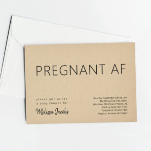 Funny babyvisningsprogram Gravid AF Inbjudningar