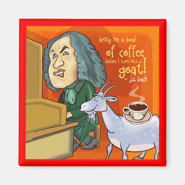 Funny Bach Composer Magnet (Framsidan)