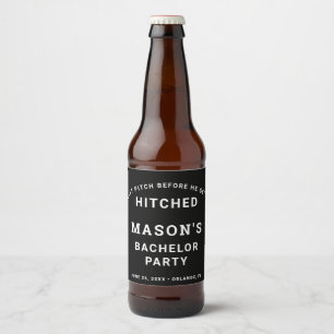 Funny Bachelor Party Beer Label Ölflaska Etikett