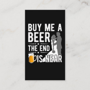 Funny Bachelor Party Groom Bröllop Beer Visitkort
