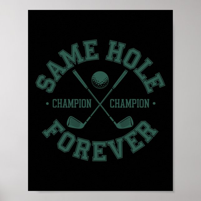 Funny Bachelor Party Groom Shirt Samma Hål Forever Poster (Framsidan)