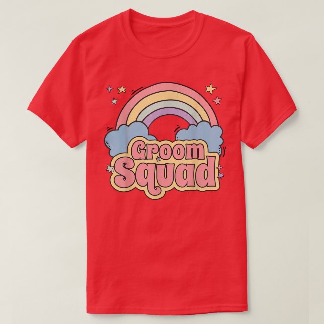 Funny Bachelor Party Group Set Groom Squad T Shirt (Design framsida)