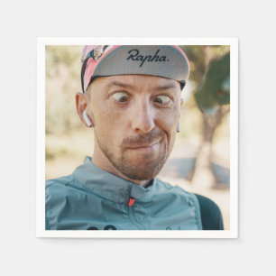 Funny Bachelorette Party Groom Ansikte Napkins Pappersservett