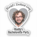 Funny Bachelorette Party Grooms individ Ansikte Klistermärken<br><div class="desc">Roligt för bridens bachelorettfest. Lägg till ett eget foto av triummet och anpassa med din egen text.</div>