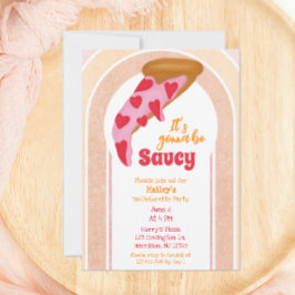 Funny Bachelorette Party Pizza Party Inbjudningar