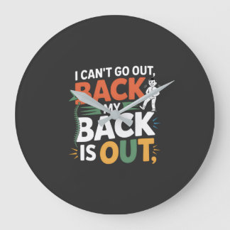 Funny Back Pain Chiropractic Quote Stor Klocka