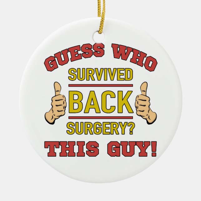 Funny back Surgery Julgransprydnad Keramik (Framsidan)