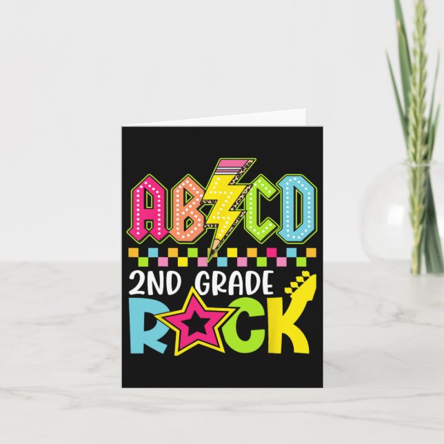 Funny Back to school Blixt Bult 2:a Klass Sten Kort (Framsida)