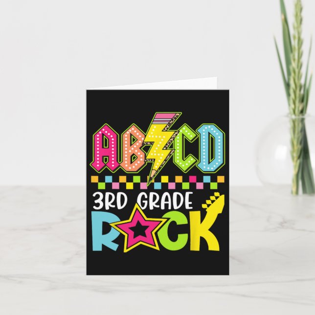 Funny Back to school Blixt Bult 3 Klass Sten Kort (Framsida)