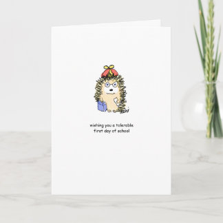 Funny Back to school Card - Hedgie & Co. Kort