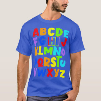 Funny Back to school Hi Alphabet Pre K kindergarte T Shirt