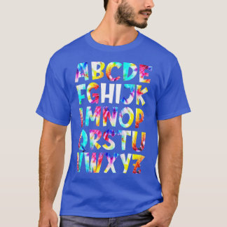Funny Back To School Hi Alphabet Pre K kindergarte T Shirt
