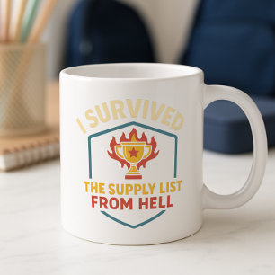 Funny Back to school Mugg; Överleva tillgången Kaffemugg
