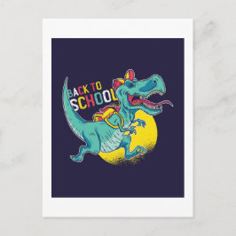 Funny Back to school T-Rex Dinosaur Tonåring gåvor Vykort
