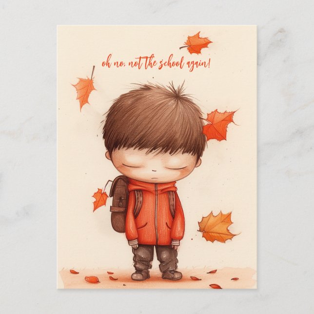 Funny Back to school Vykort (Framsida)