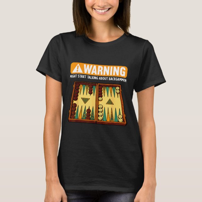 Funny Backgammon  T Shirt (Framsida)