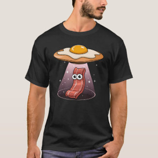 Funny Bacon Abduction by Egg UFO Cute Breakfast T Shirt