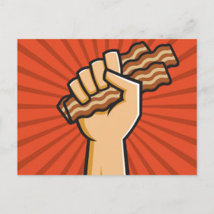Funny Bacon Älskare Design Vykort