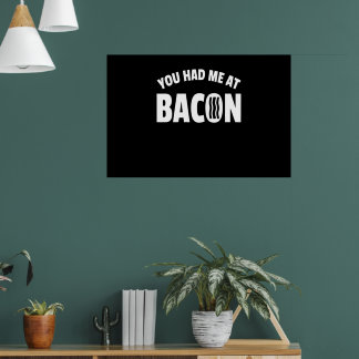 Funny Bacon Älskare Pun Apparel Gift Poster