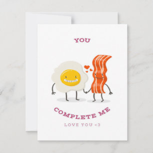 Funny Bacon Egg Complete Bästa gåva till Student Inbjudningar