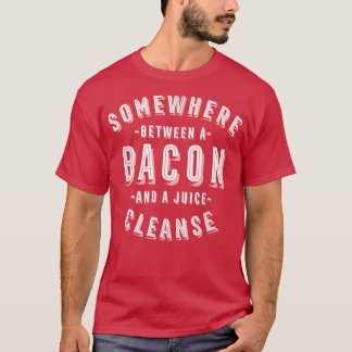 Funny Bacon och en juice Rensa Bacon Älskare Vegan T Shirt