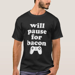Funny bacon- och videospel t shirt